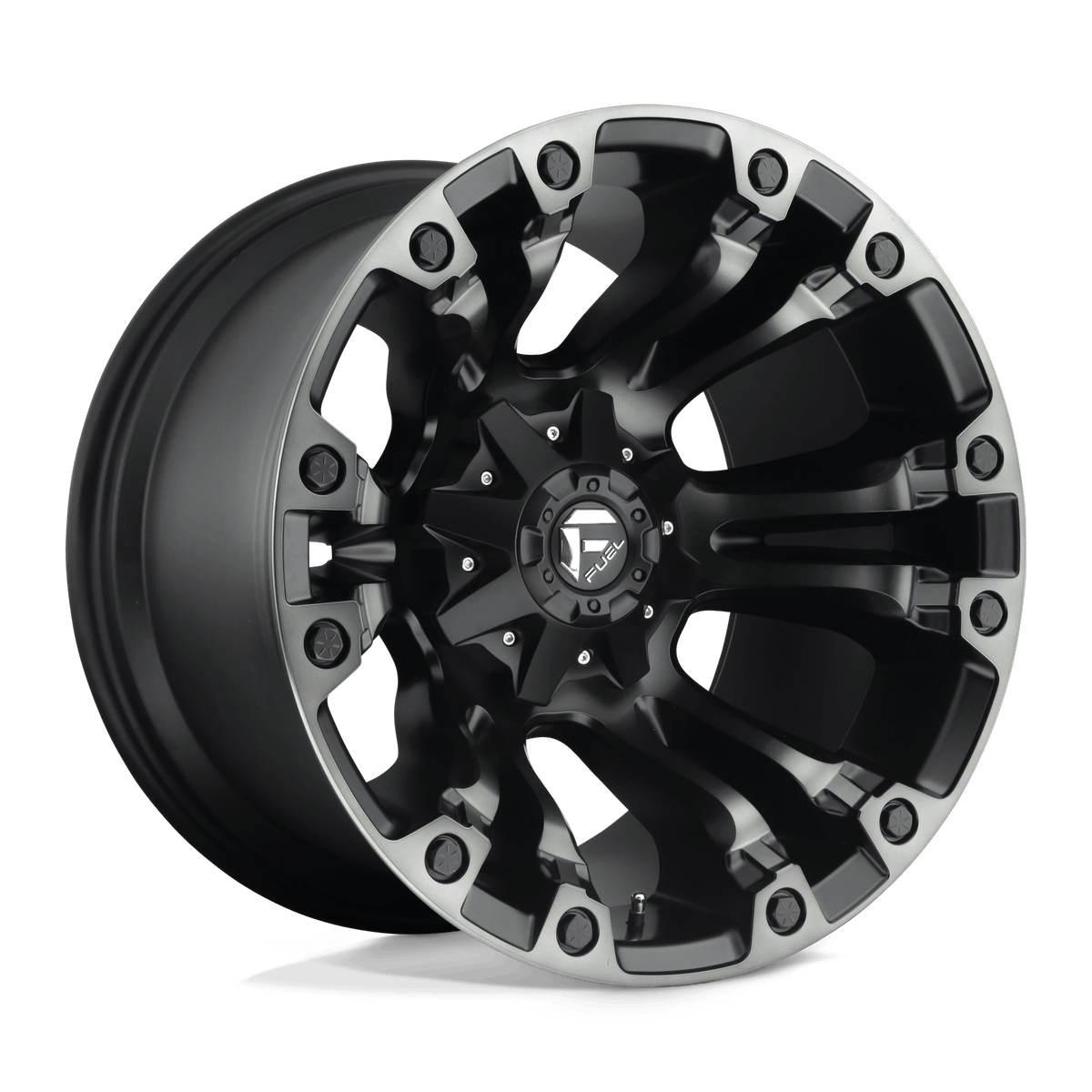 Fuel 1PC D851 VAPOR 18x9 ET-12 8x165.1 Matte Black Gray Tint