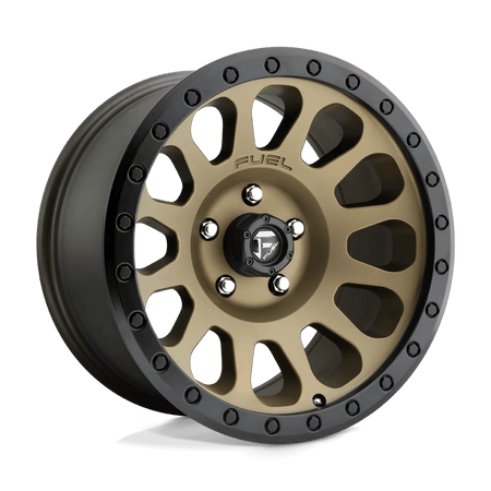 Fuel 1PC D600 VECTOR 17x9 ET-12 6x139.7 Matte Bronze Black Bead Ring