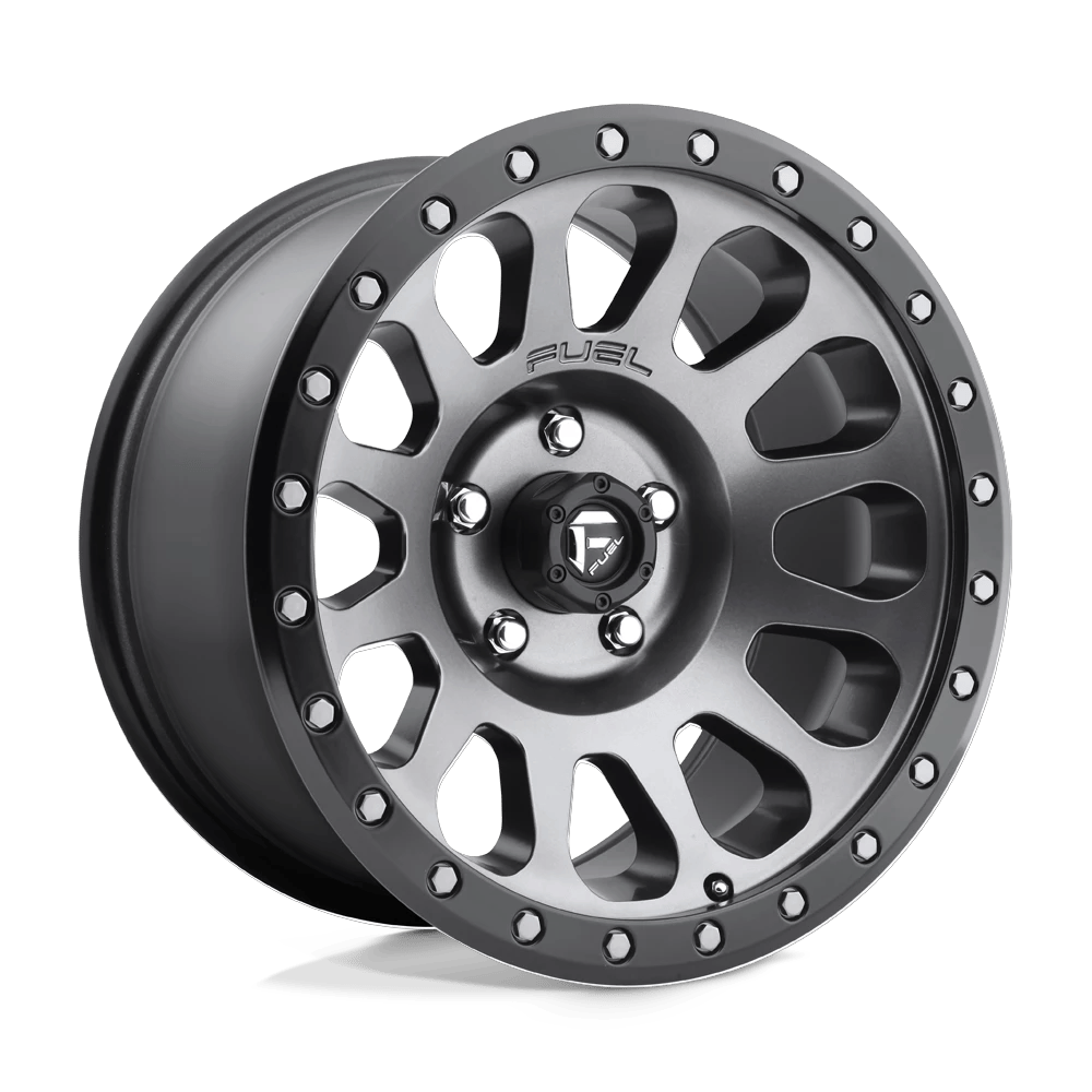 Fuel 1PC D601 VECTOR 17x8.5 ET7 6x139.7 Matte Gunmetal Black Bead Ring