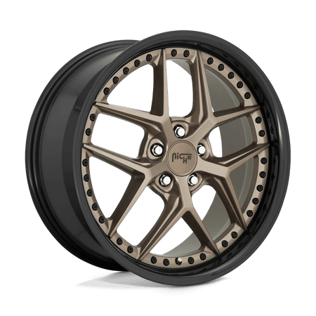 Niche 1PC M227 VICE 19x9.5 ET35 5x120 Matte Bronze Black Bead Ring