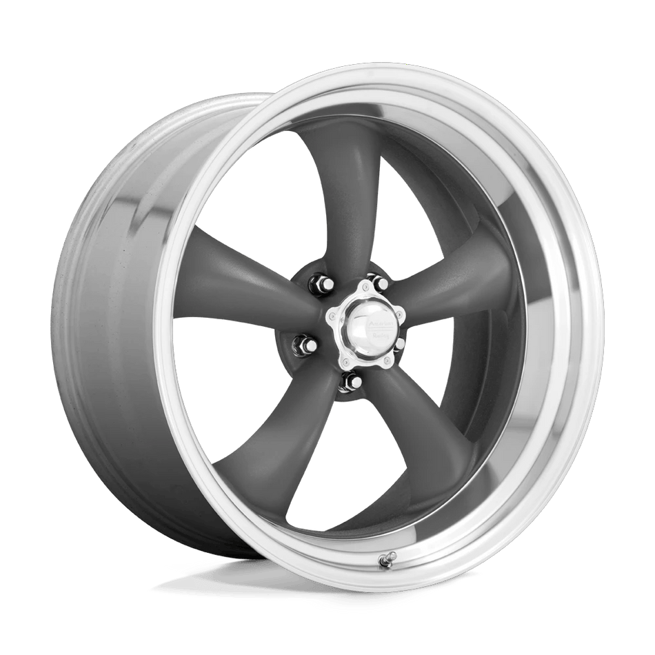 American Racing Vintage VN215 CLASSIC TORQ THRUST II 18x7 ET6 5x120.6 Mag Gray w/ Machined Lip