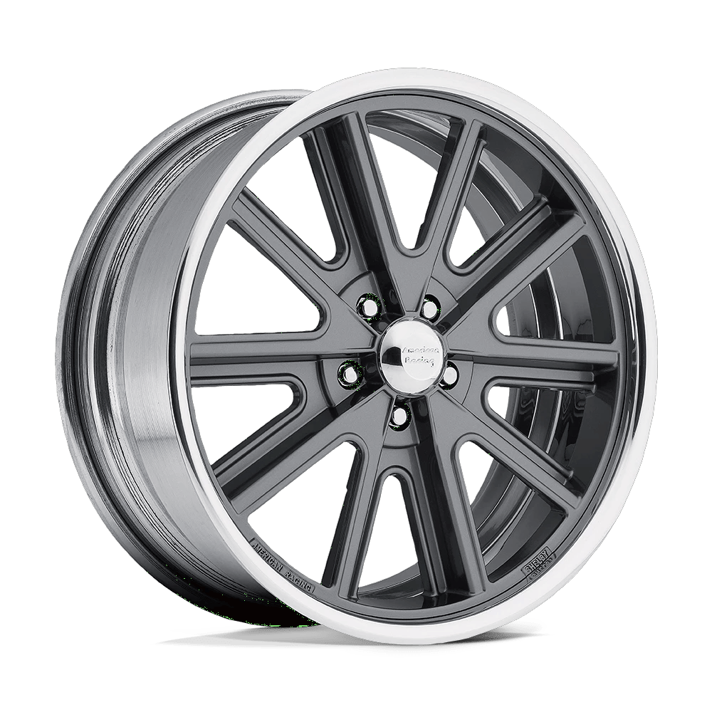 American Racing Vintage VN407 COBRA 17x7 ET0 5x114.3 Two-piece Mag Gray Center Polished Barrel