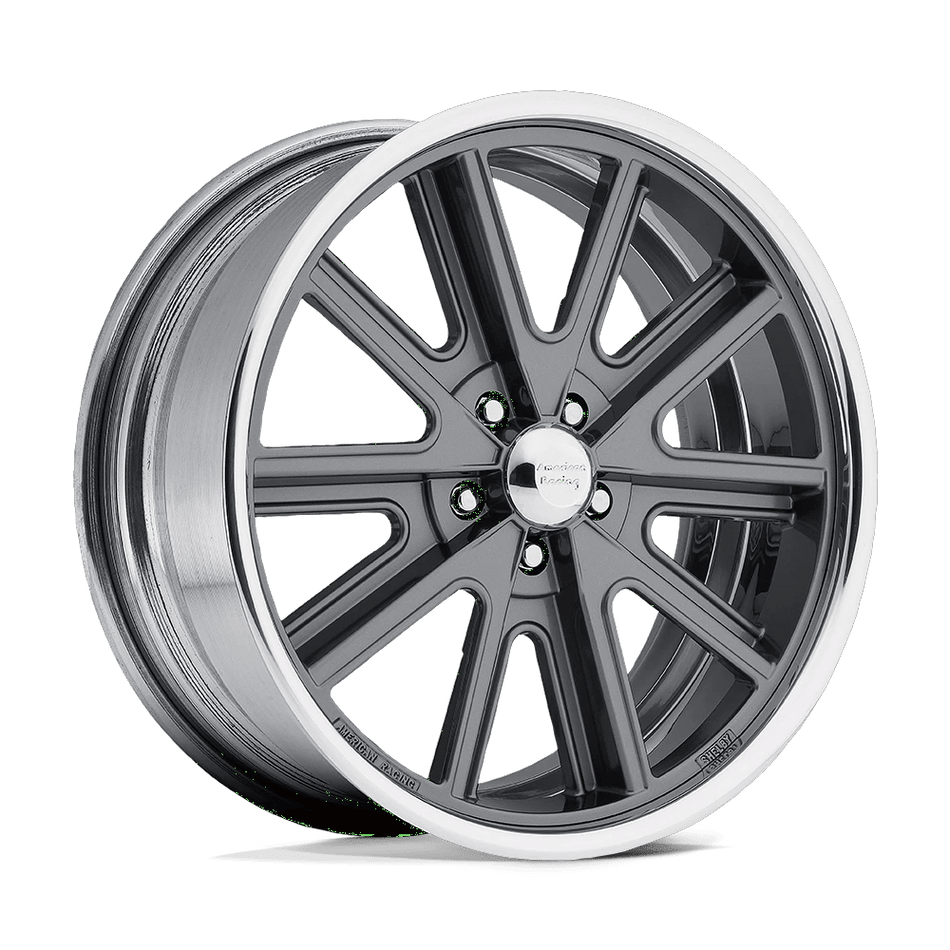 American Racing Vintage VN407 COBRA 17x8 ET0 5x114.3 Two-piece Mag Gray Center Polished Barrel