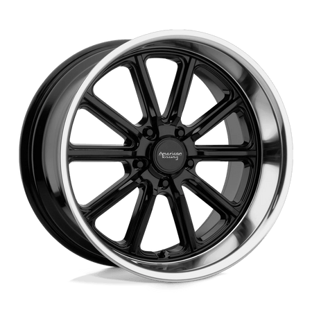 American Racing Vintage VN507 RODDER 20x9.5 ET-18 5x114.3 Gloss Black w/ Diamond Cut Lip