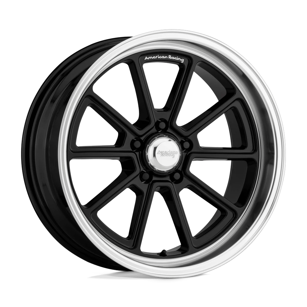 American Racing Vintage VN510 DRAFT 20x10 ET6 5x120.6 Gloss Black w/ Diamond Cut Lip