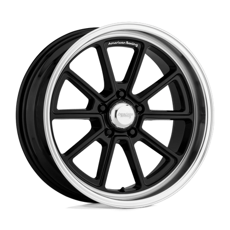 American Racing Vintage VN510 DRAFT 18x10 ET12 5x114.3 Gloss Black w/ Diamond Cut Lip