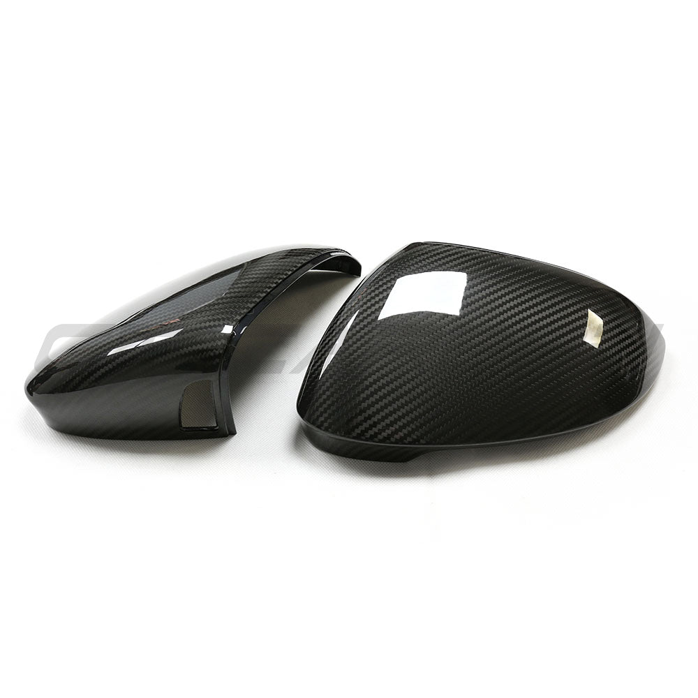 VOLKSWAGEN GOLF MK8 CARBON FIBRE MIRRORS - WITH LANE ASSIST-Mirrors-CT CARBON-CT Carbon - High-quality carbon fiber and gloss black aerodynamic parts for premium sports and luxury vehicles.