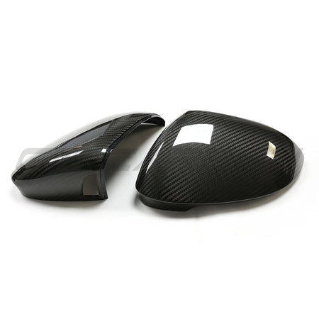 VOLKSWAGEN GOLF MK8 CARBON FIBRE MIRRORS - WITH LANE ASSIST-Mirrors-CT CARBON-CT Carbon - High-quality carbon fiber and gloss black aerodynamic parts for premium sports and luxury vehicles.