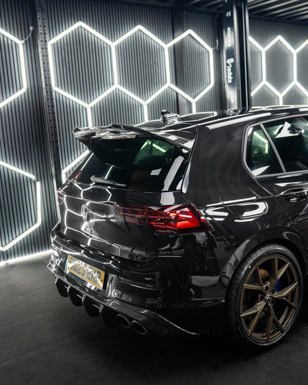 VW GOLF MK8 CS CARBON FIBRE SPOILER - CT DESIGN-Spoiler-CT CARBON-CT Carbon - High-quality carbon fiber and gloss black aerodynamic parts for premium sports and luxury vehicles.