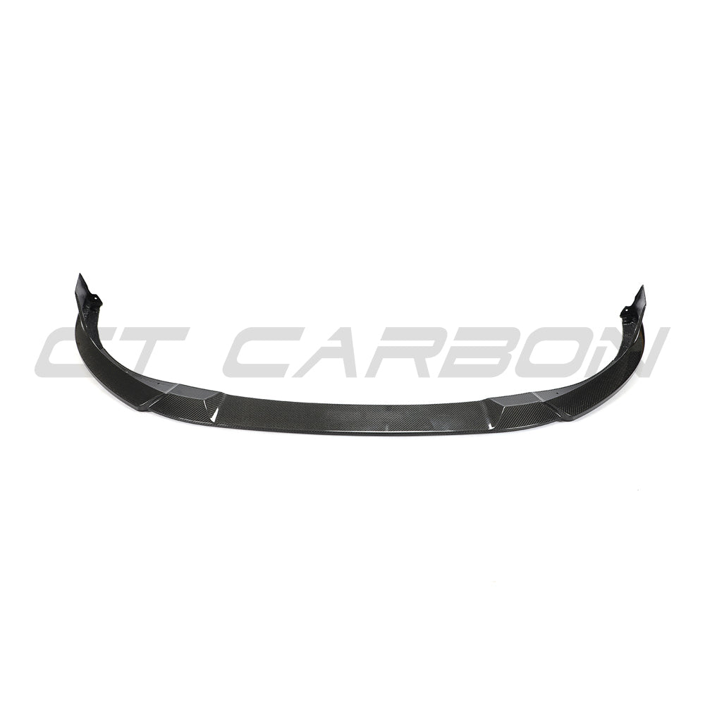 VW GOLF MK8 GTI CARBON FIBRE FRONT SPLITTER-Splitter-CT CARBON-CT Carbon - High-quality carbon fiber and gloss black aerodynamic parts for premium sports and luxury vehicles.