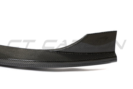 VW GOLF MK8 GTI CARBON FIBRE FRONT SPLITTER-Splitter-CT CARBON-CT Carbon - High-quality carbon fiber and gloss black aerodynamic parts for premium sports and luxury vehicles.