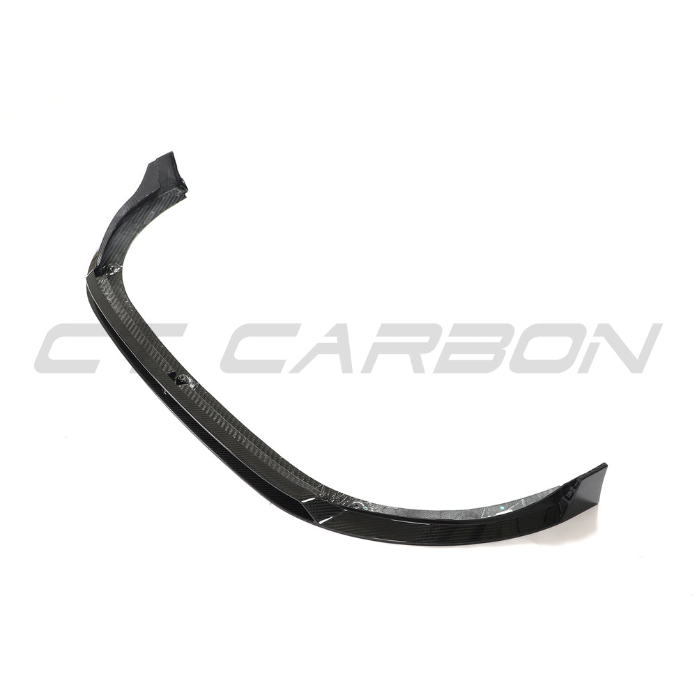 VW GOLF MK8 GTI CARBON FIBRE FRONT SPLITTER - V2-Splitter-CT CARBON-CT Carbon - High-quality carbon fiber and gloss black aerodynamic parts for premium sports and luxury vehicles.