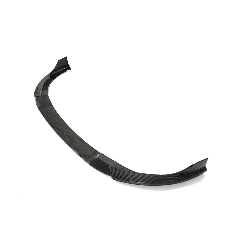 VW GOLF MK8 GTI CARBON FIBRE FRONT SPLITTER-Splitter-CT CARBON-CT Carbon - High-quality carbon fiber and gloss black aerodynamic parts for premium sports and luxury vehicles.
