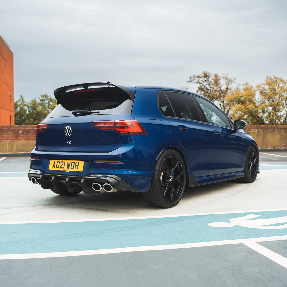 VW GOLF MK8 R CARBON FIBRE DIFFUSER - CT DESIGN-Diffuser-CT CARBON-CT Carbon - High-quality carbon fiber and gloss black aerodynamic parts for premium sports and luxury vehicles.