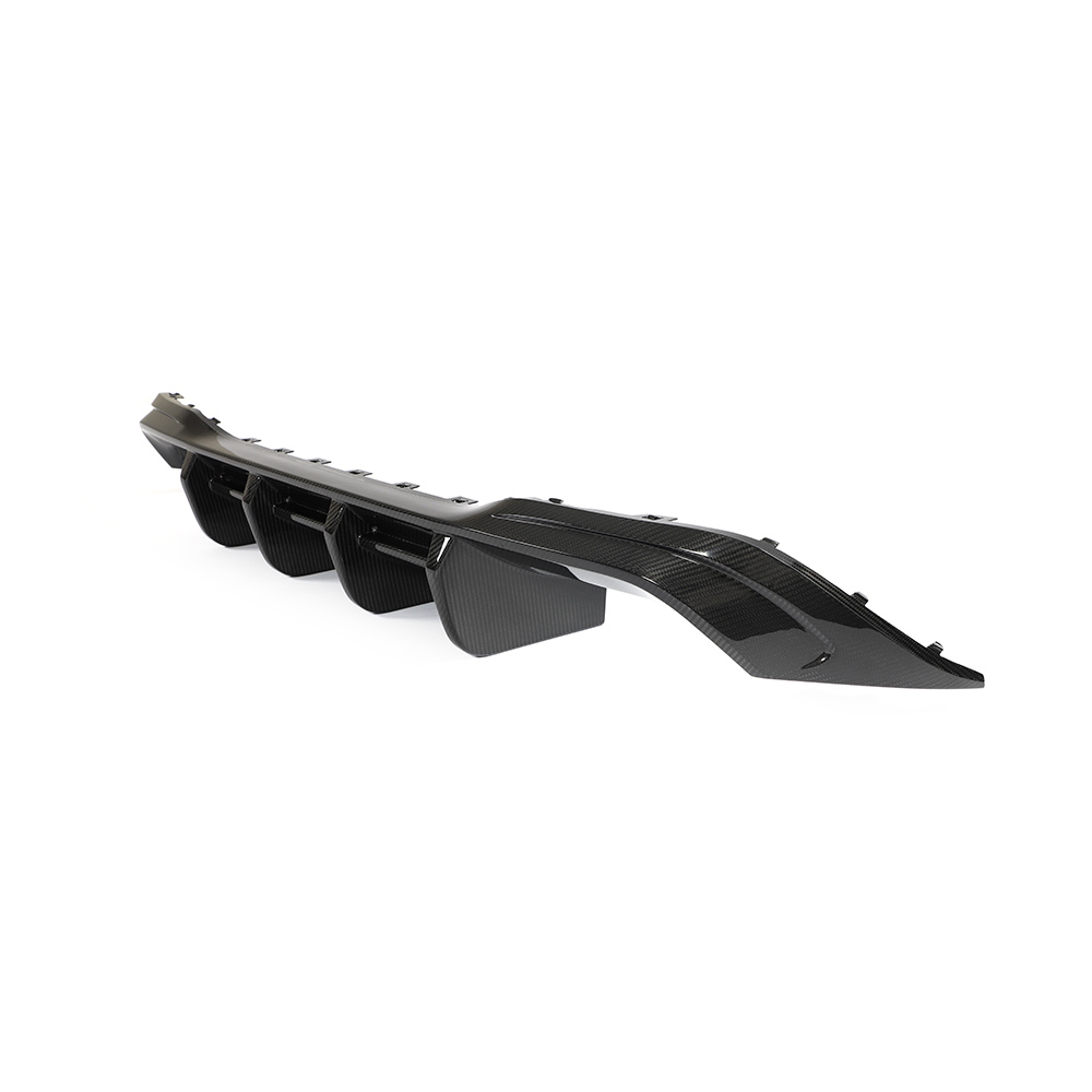 VW GOLF MK8 R CARBON FIBRE DIFFUSER - CT DESIGN-Diffuser-CT CARBON-CT Carbon - High-quality carbon fiber and gloss black aerodynamic parts for premium sports and luxury vehicles.