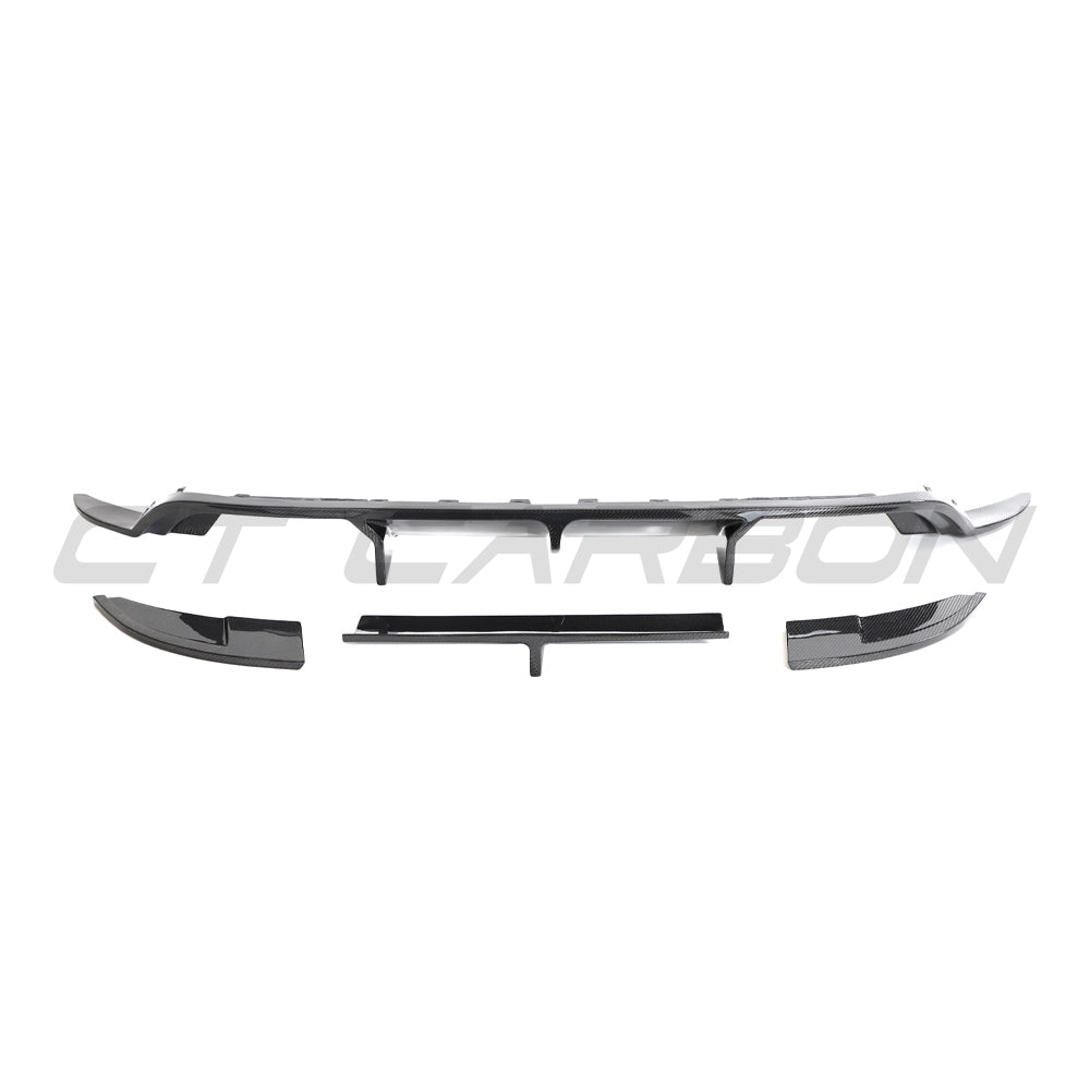 VW GOLF R MK7 2014-2017 CARBON FIBRE DIFFUSER-Diffuser-CT CARBON-CT Carbon - High-quality carbon fiber and gloss black aerodynamic parts for premium sports and luxury vehicles.