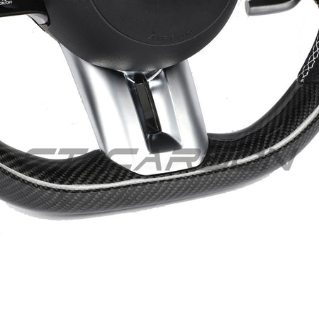 MERCEDES BENZ 2022+ AMG CARBON FIBRE / ALCANTARA CUSTOM STEERING WHEEL-Custom Steering Wheels-CT CARBON-CT Carbon - High-quality carbon fiber and gloss black aerodynamic parts for premium sports and luxury vehicles.