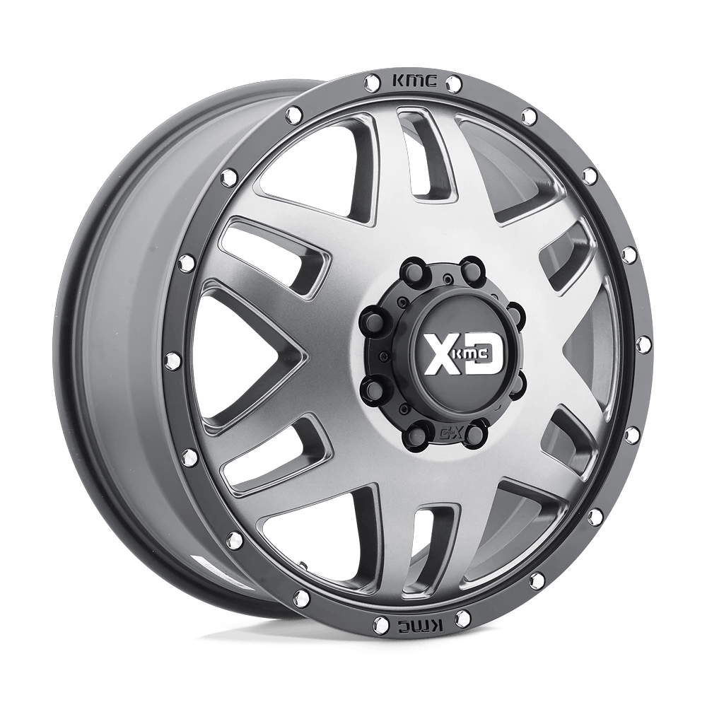 XD XD130 MACHETE DUALLY 20x7.5 ET142 8x165.1 Matte Gray w/ Black Ring
