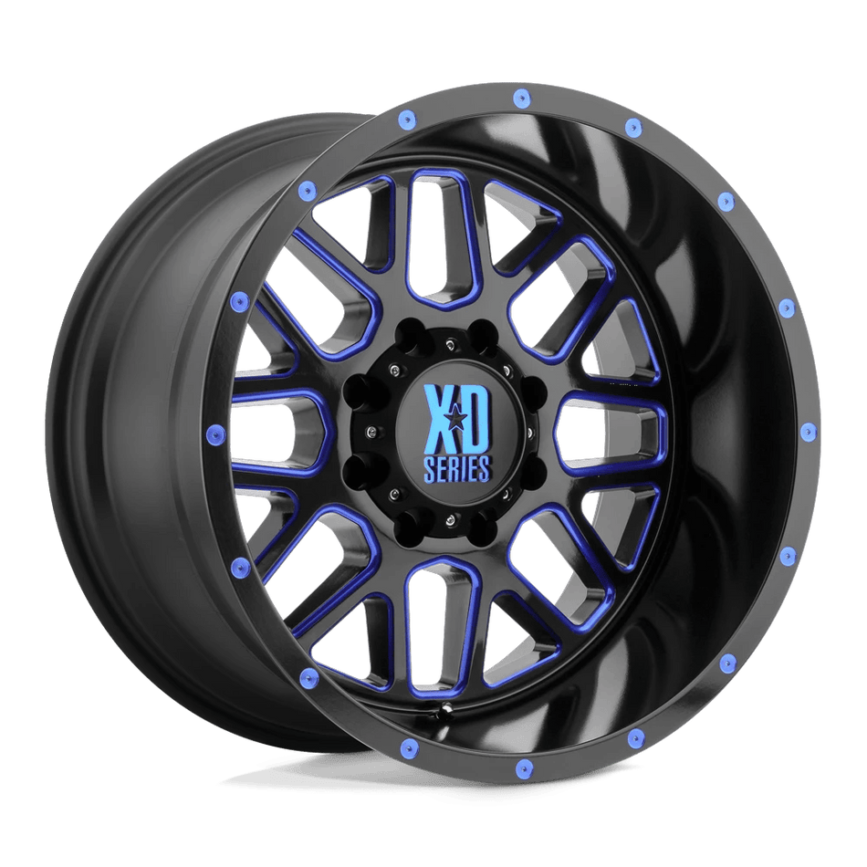 XD XD820 GRENADE 20x10 ET-24 5x127 Satin Black Mill w/ Blue Tint