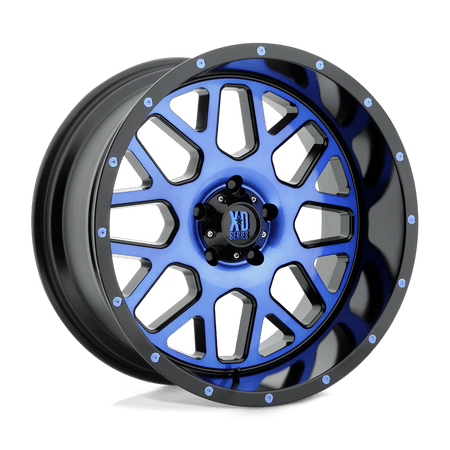 XD XD820 GRENADE 20x10 ET-24 5x127 Satin Black Mach Face w/ Blue Tinted Clear Coat