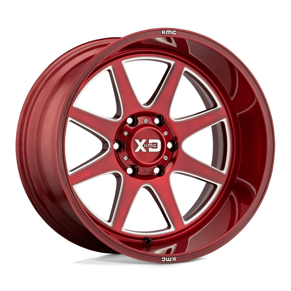 XD XD844 PIKE 20x10 ET-18 6x135 Brushed Red w/ Milled Accents