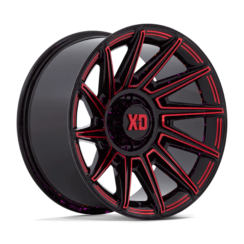 XD XD867 SPECTER 20x10 ET-18 6x139.7 Gloss Black w/ Red Tint