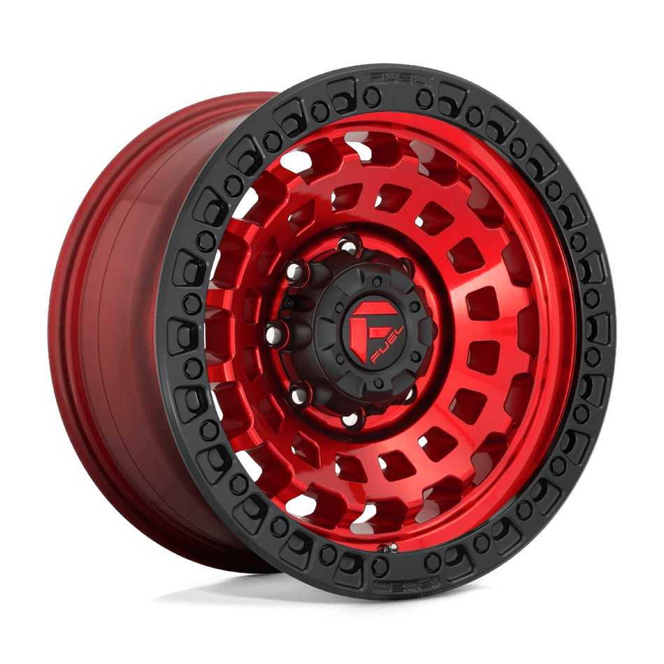 Fuel 1PC D632 ZEPHYR 18x9 ET1 5x150 Candy Red w/ Black Bead Ring