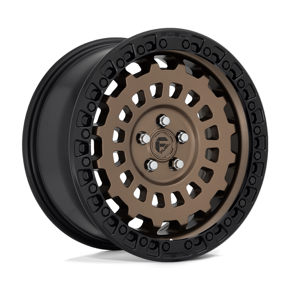 Fuel 1PC D634 ZEPHYR 17x8 ET38 5x114.3 Matte Bronze Black Bead Ring