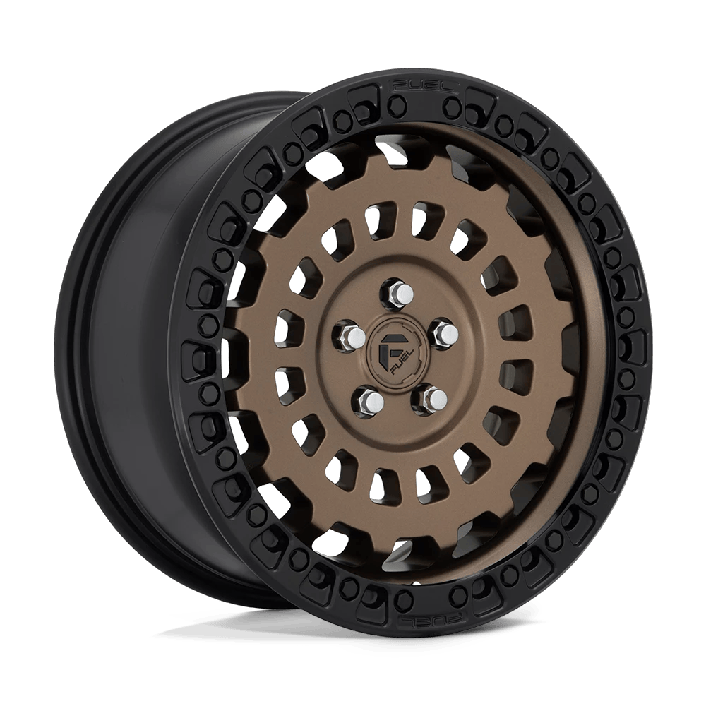 Fuel 1PC D634 ZEPHYR 17x8 ET38 5x114.3 Matte Bronze Black Bead Ring