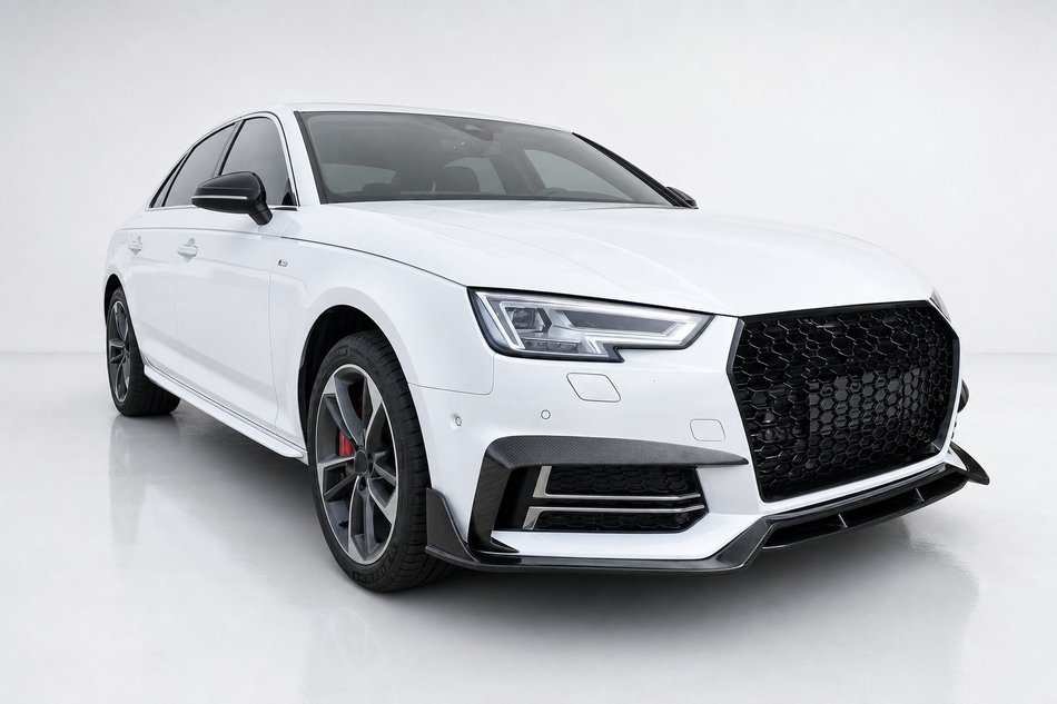 Audi A4 S-Line B9 Carbon Fibre Front Fog Lamp Cover Trims
