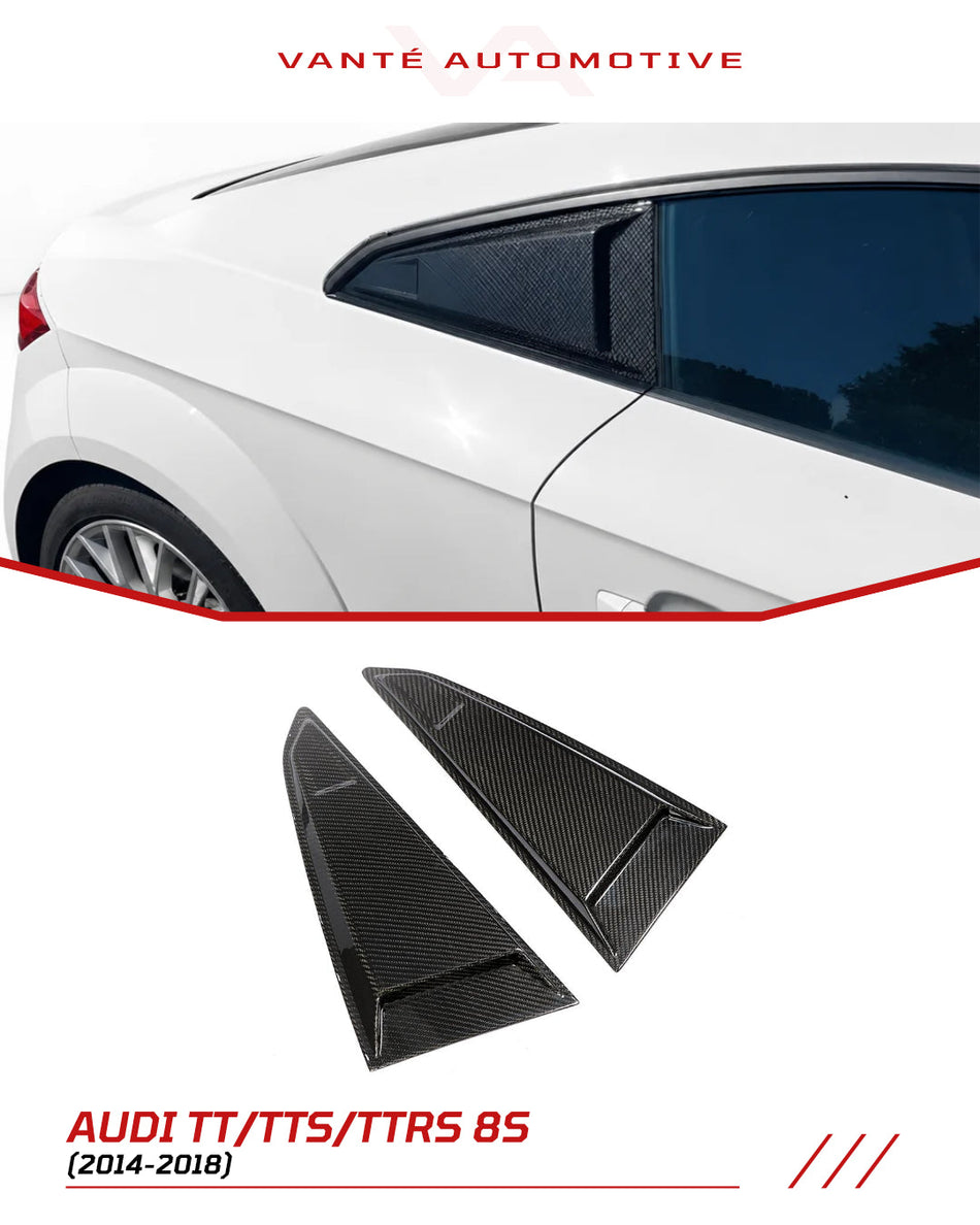 Audi TT/TTS/TTRS 8S Carbon Fiber Rear QTR glass Window Scoops