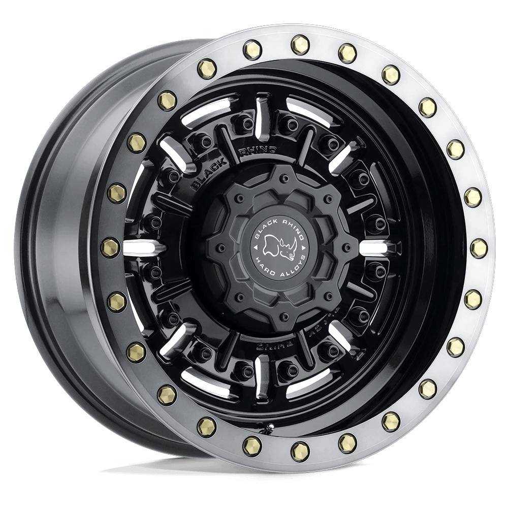 Black Rhino Hard Alloys ABRAMS 17x8.5 ET0 6x120 Gloss Gun Black w/ Machined Dark Tint