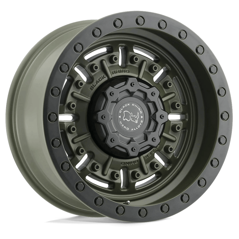 Black Rhino Hard Alloys ABRAMS 17x9.5 ET-18 5x127 Olive Drab Green