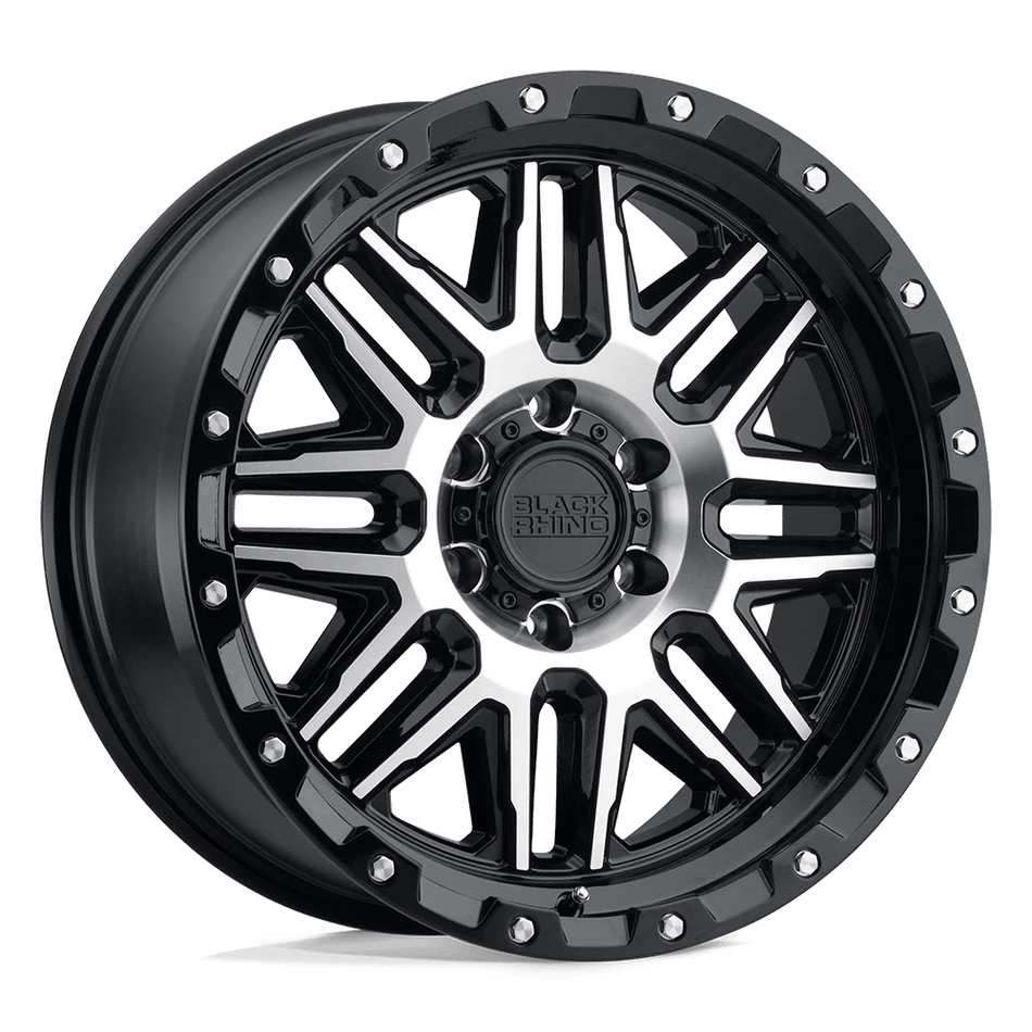 Black Rhino Hard Alloys ALAMO 20x9 ET-18 5x127 Gloss Black w/ Machined Face