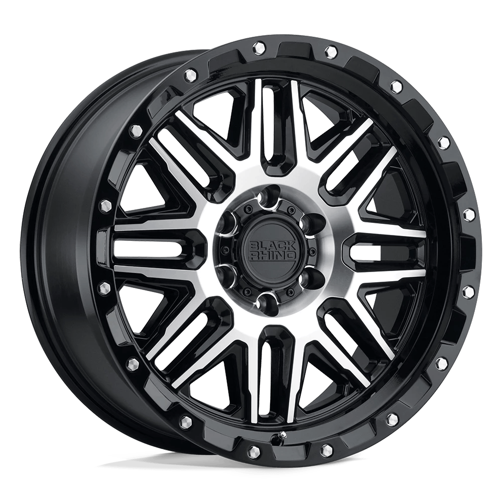 Black Rhino Hard Alloys ALAMO 20x9 ET12 6x139.7 Gloss Black w/ Machined Face