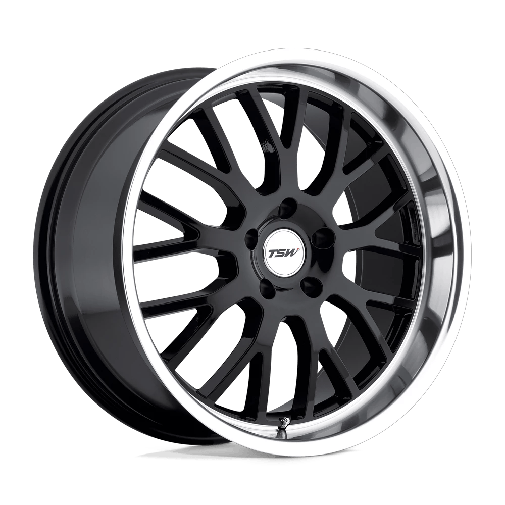 TSW TREMBLANT 20x10 ET25 5x120 Gloss Black w/ Mirror Cut Lip