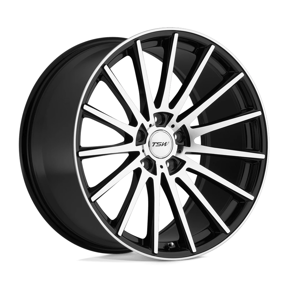 TSW CHICANE 19x8.5 ET43 5x112 Gloss Black w/ Mirror Cut Face