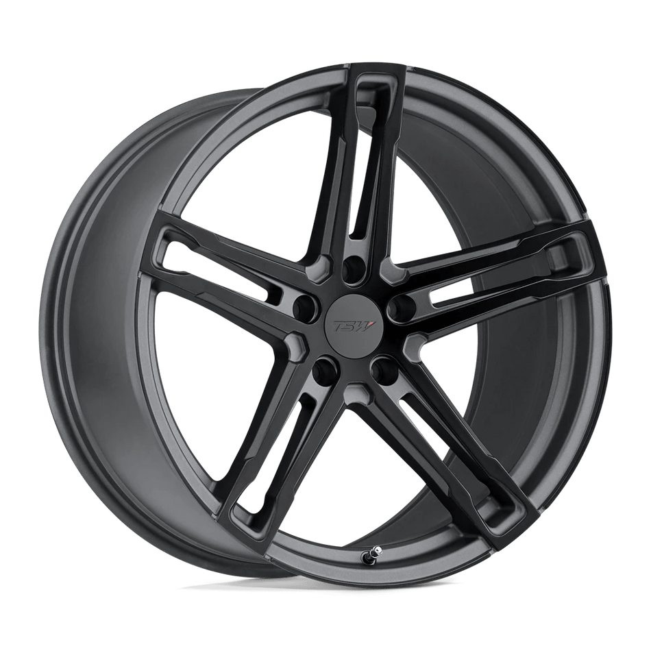 TSW MECHANICA 20x8.5 ET40 5x114.3 Matte Gunmetal w/ Matte Black Face