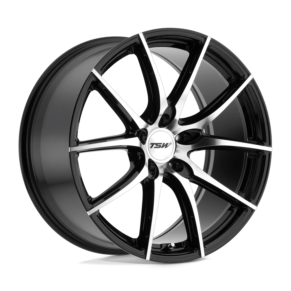 TSW SPRINT 19x8.5 ET32 5x112 Gloss Black w/ Mirror Cut Face