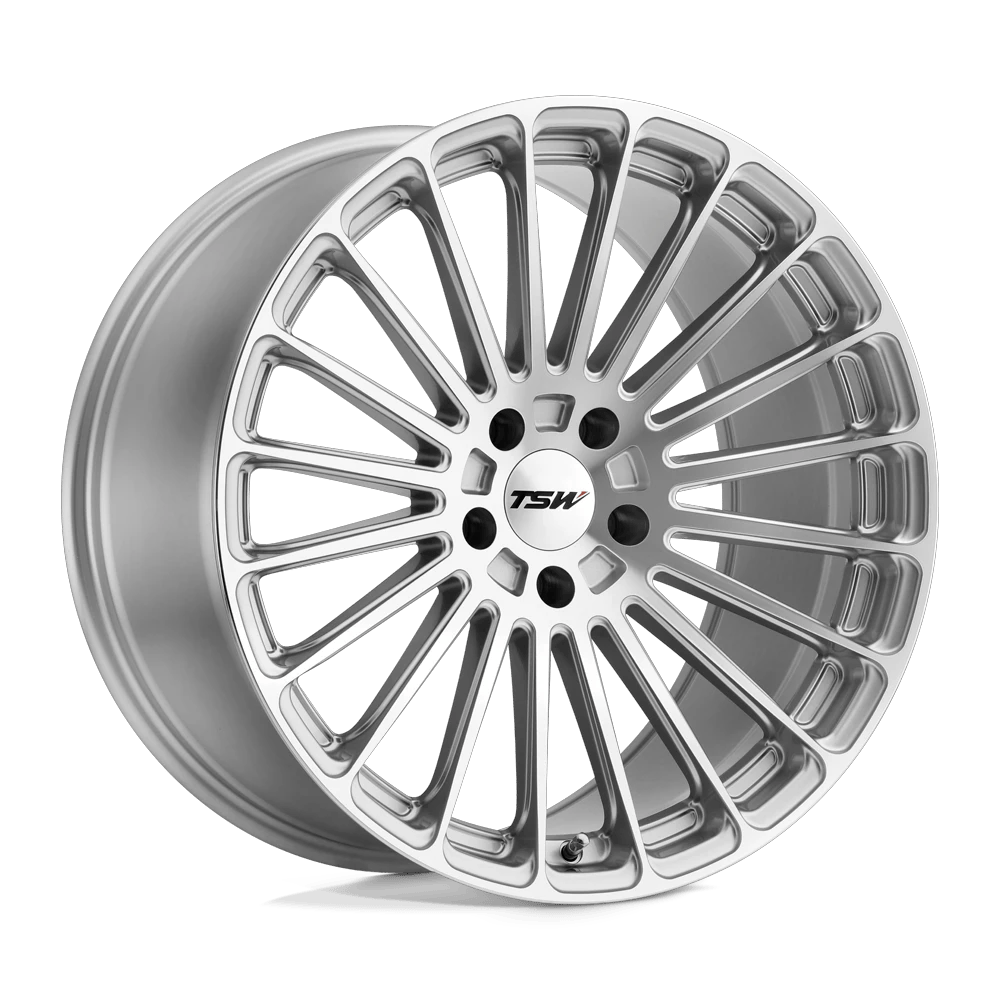 TSW TURBINA 20x8.5 ET40 5x107.9 Titanium Silver w/ Mirror Cut Face