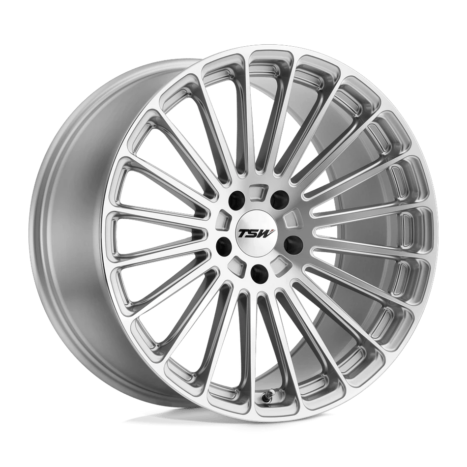 TSW TURBINA 20x8.5 ET40 5x107.9 Titanium Silver w/ Mirror Cut Face