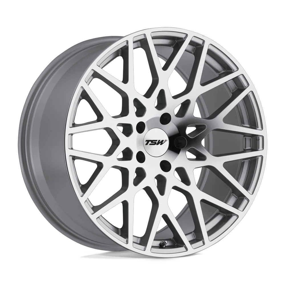 TSW VALE 18x9.5 ET40 5x114.3 Silver w/ Mirror Cut Face