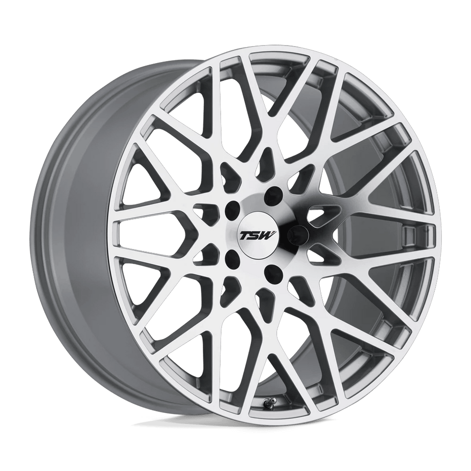 TSW VALE 18x9.5 ET40 5x114.3 Silver w/ Mirror Cut Face