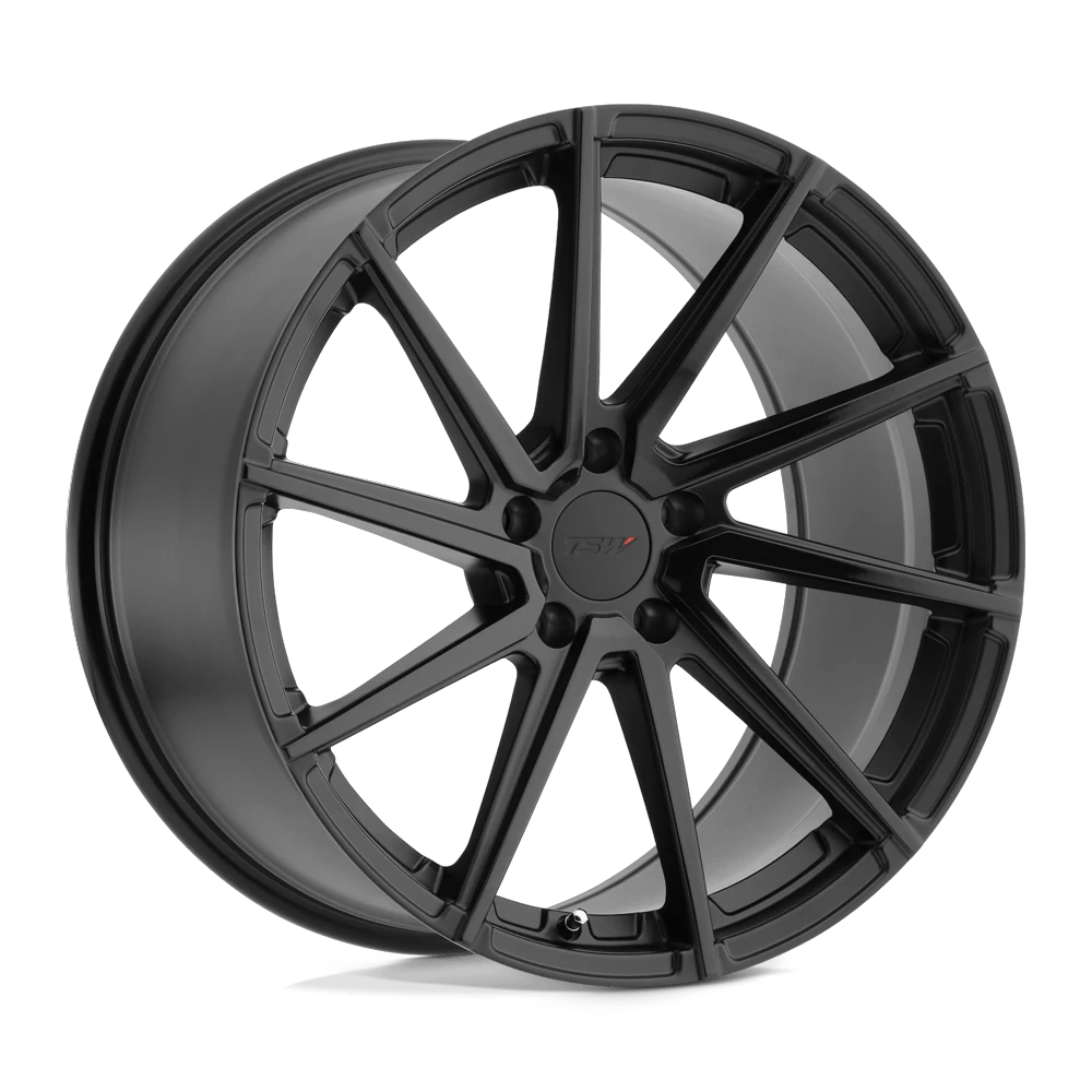 TSW WATKINS 19x8.5 ET32 5x112 Double Black - Matte Black w/ Gloss Black Face