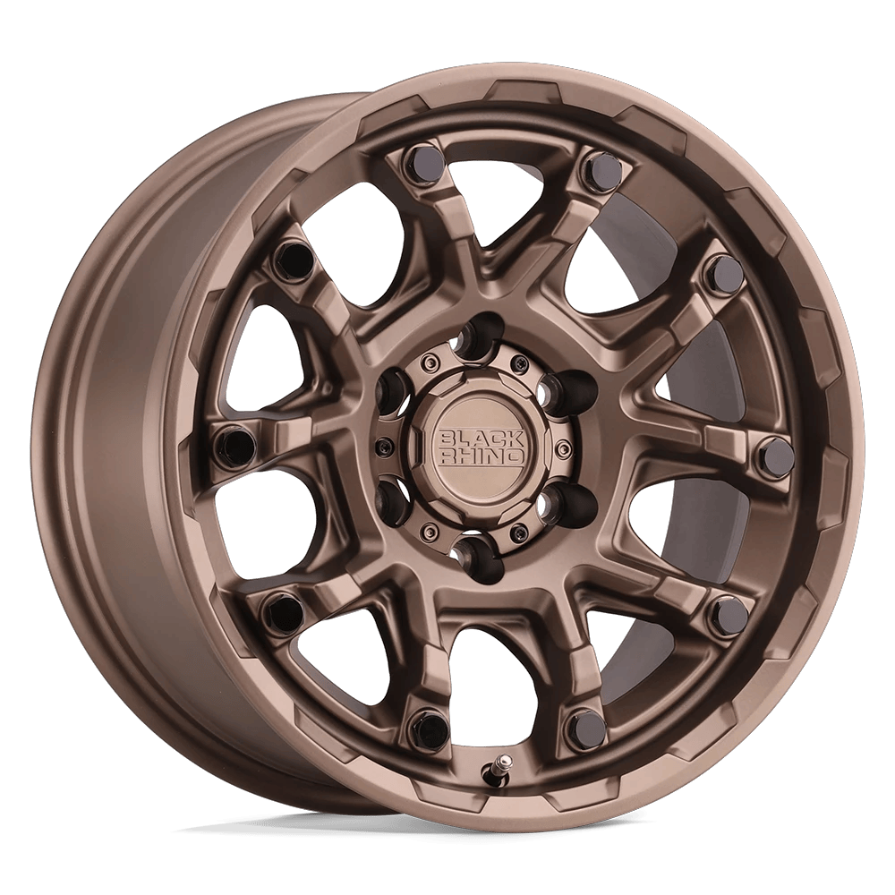 Black Rhino Hard Alloys ARK 20x9 ET-18 6x139.7 Bronze w/ Gloss Black Bolts