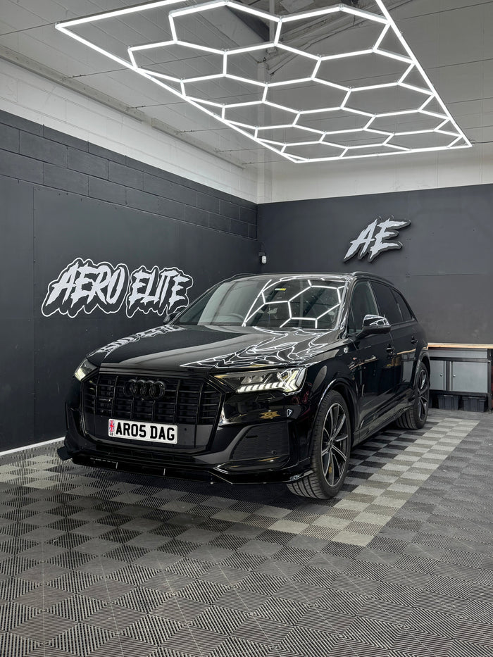 Audi Q7 MK2 after front splitter fitted, Aero Elite styling upgrade