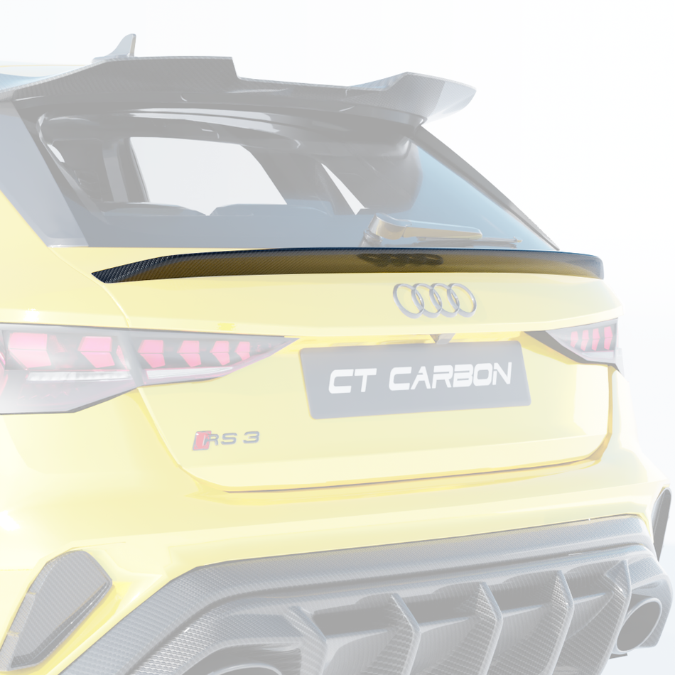 AUDI A3/S3/RS3 8Y 2022+ SPORTBACK CARBON FIBRE MIDDLE SPOILER - CT DESIGN