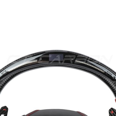 AUDI A6/S6/RS6 & A7/S7/RS7 C8 CARBON FIBRE / LEATHER LED FLAT BOTTOM CUSTOM STEERING WHEEL