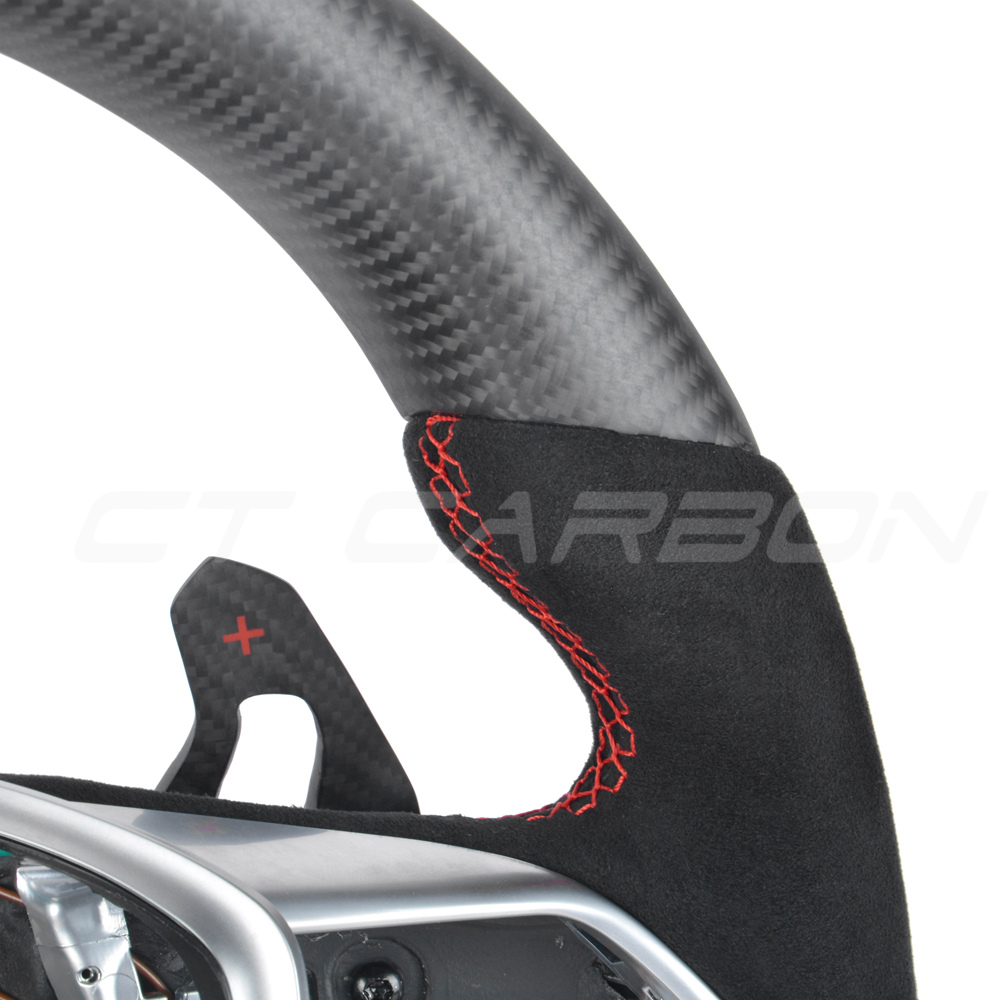 AUDI A6/S6/RS6 & A7/S7/RS7 C8 CARBON FIBRE / ALCANTARA FLAT BOTTOM CUSTOM STEERING WHEEL