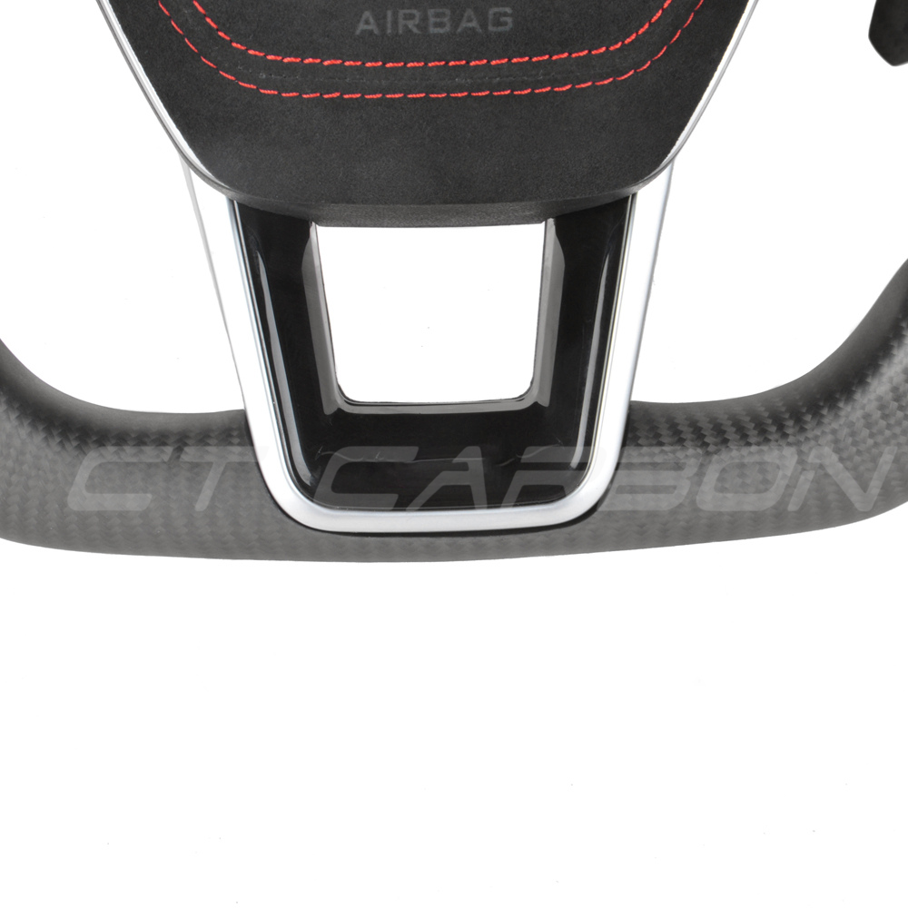 AUDI A6/S6/RS6 & A7/S7/RS7 C8 CARBON FIBRE / ALCANTARA FLAT BOTTOM CUSTOM STEERING WHEEL